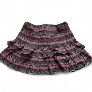 French Connection Black and Red Patterned Mini Skirt